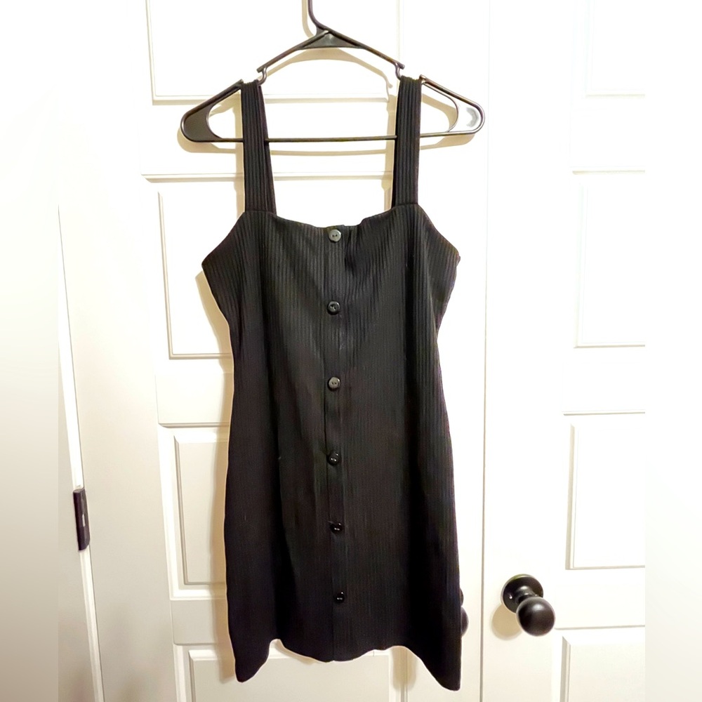 Mini dress with buttons